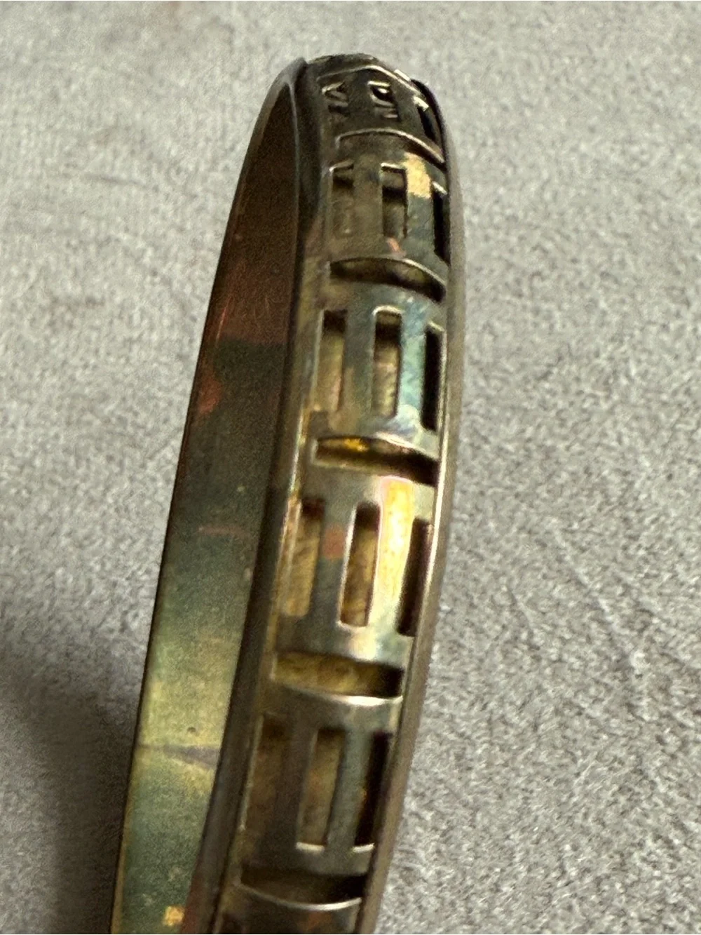 Gold-Tone Cutout Hinged Bangle Bracelet - Women Jewelry